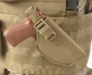 Canted MOLLE Tactical Holster - Left Coyote