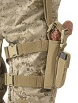 Tactical Low Ride Holster-Left  Coyote